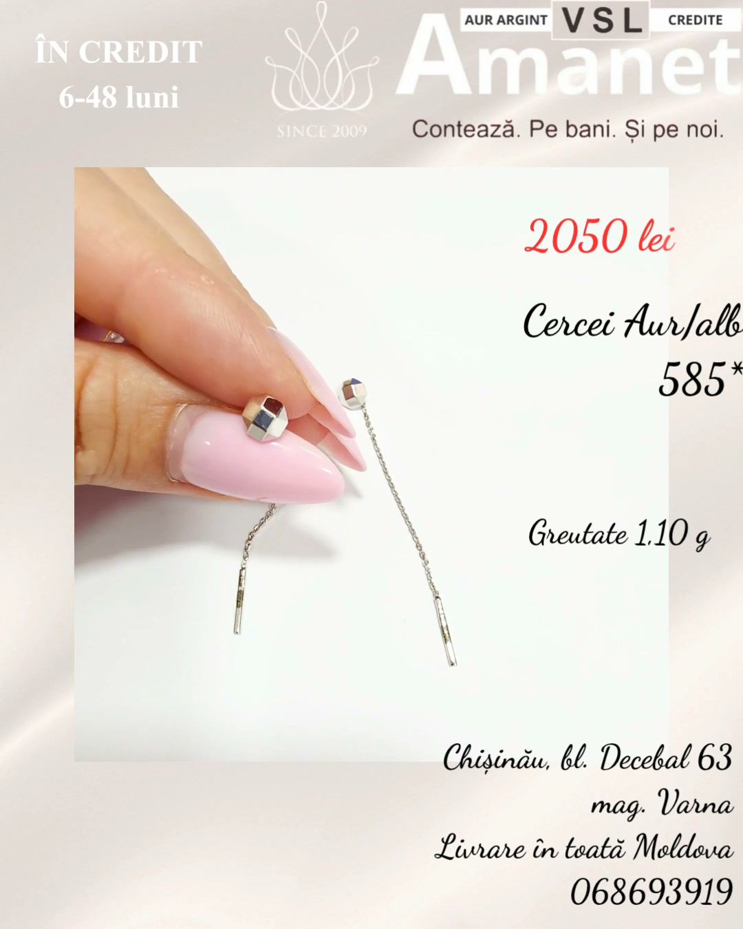 Cercei Aur 585*
