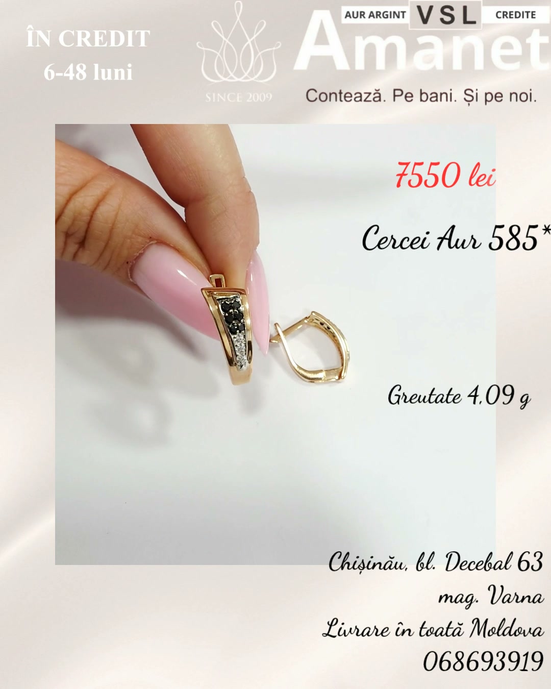 Cercei Aur 585*