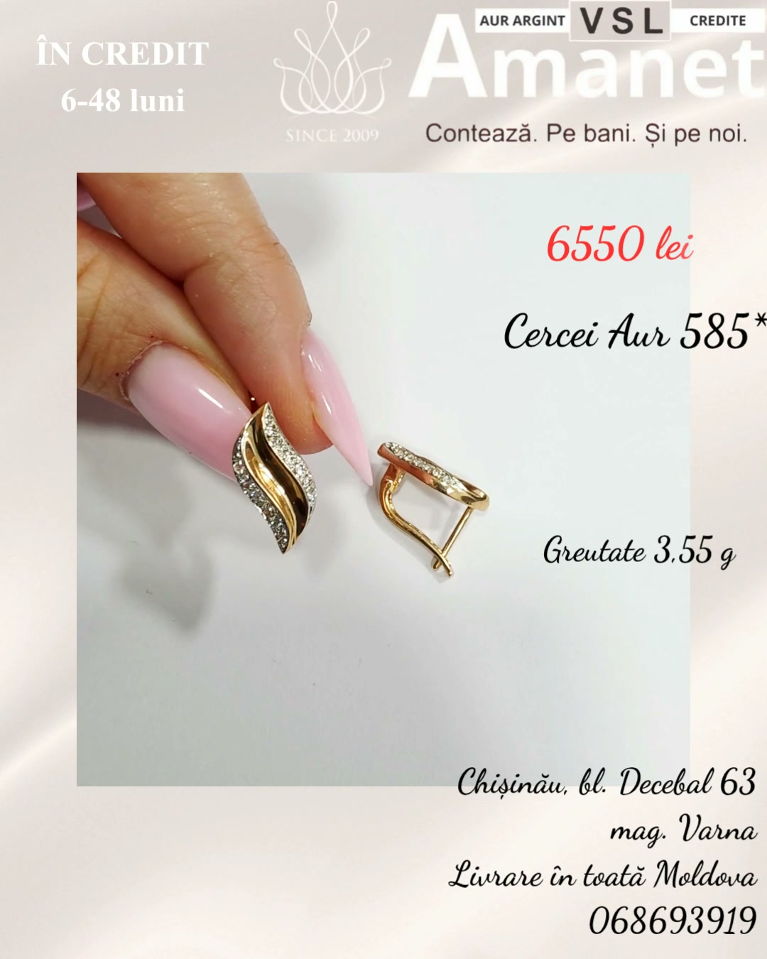 Cercei Aur 585*