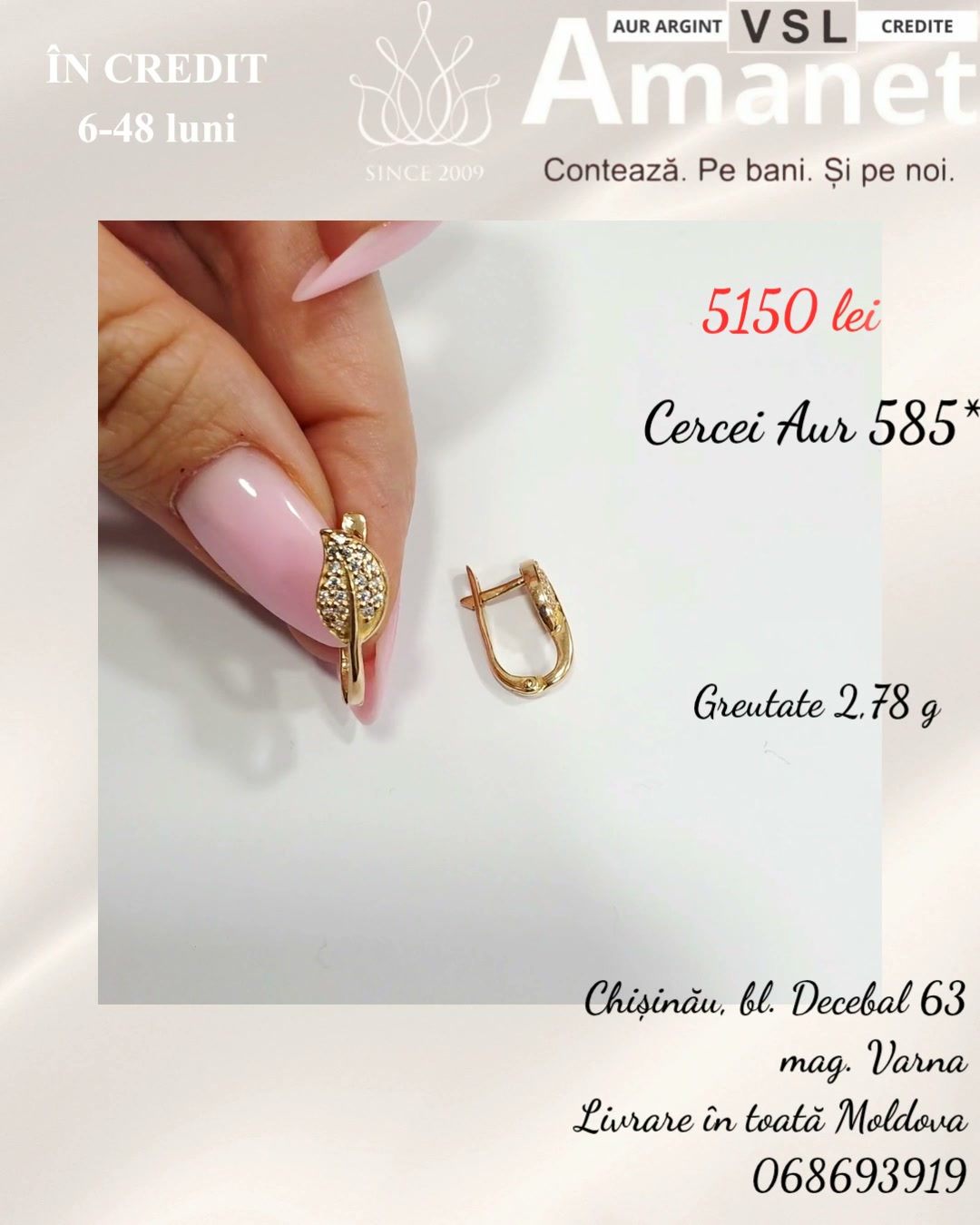 Cercei Aur 585*