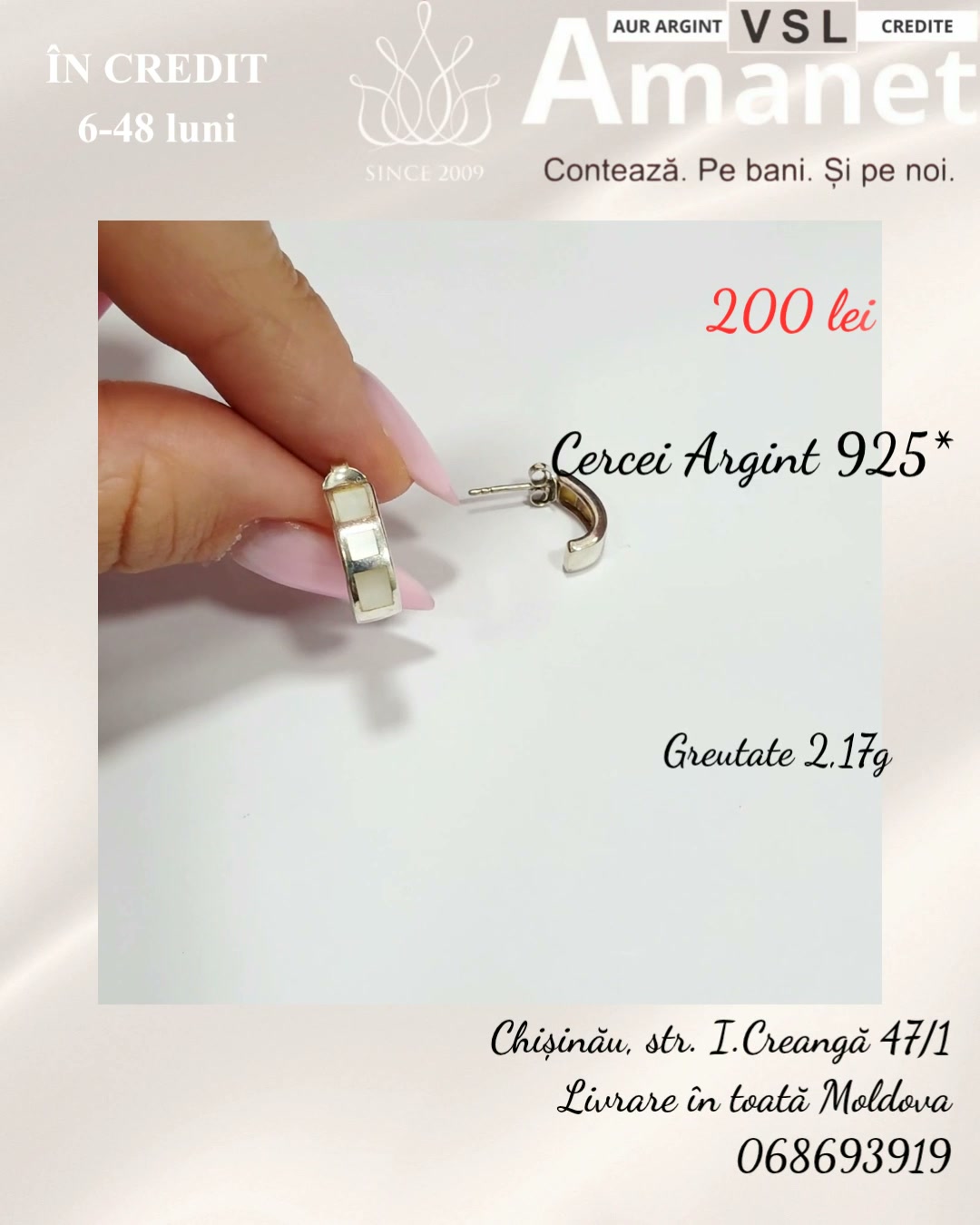 Cercei Argint 925*