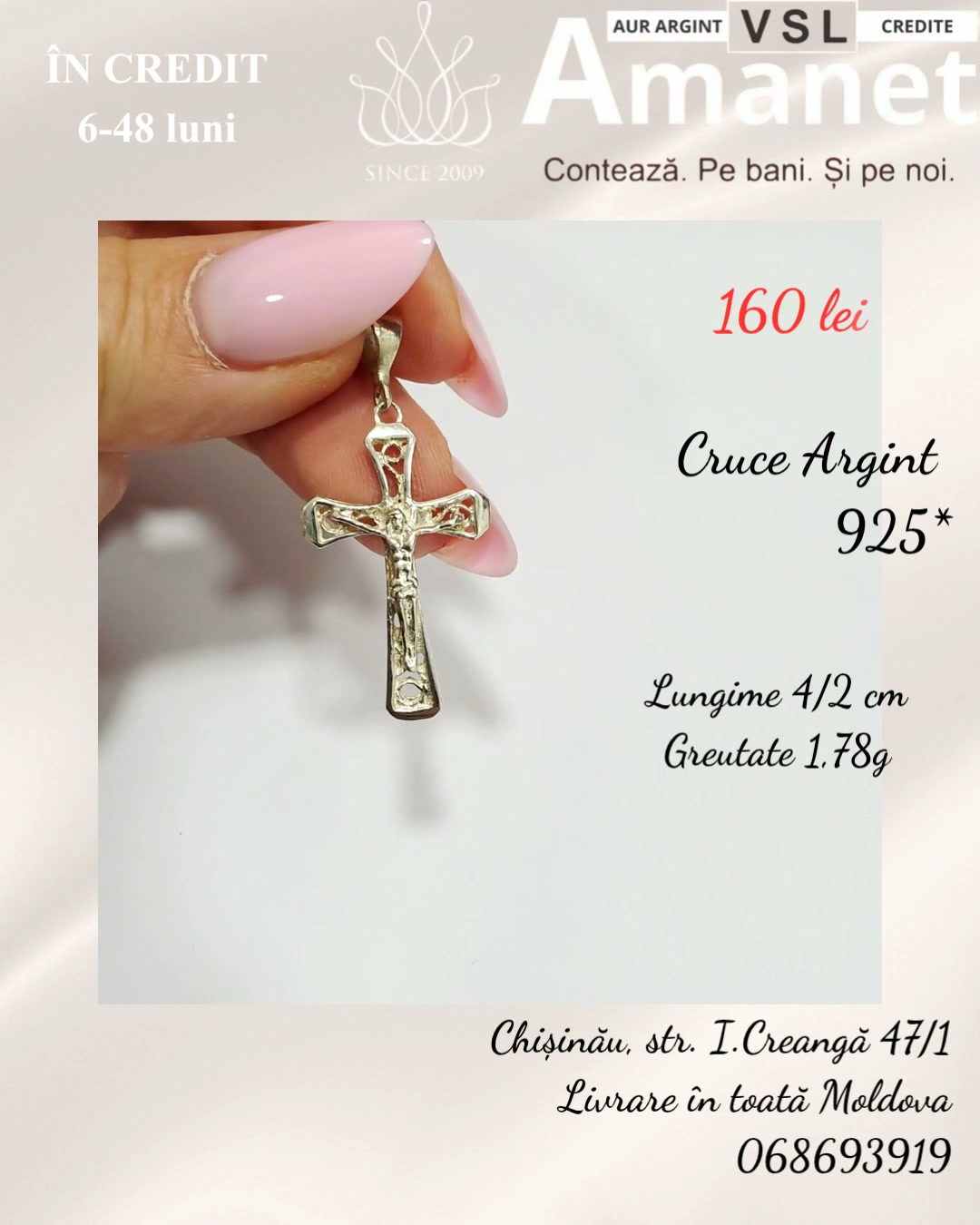 Cruce Argint 925*