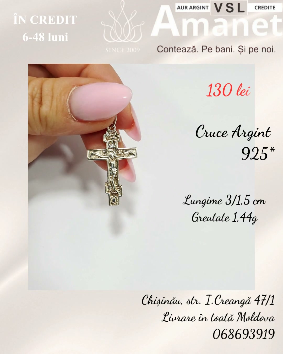Cruce Argint 925*