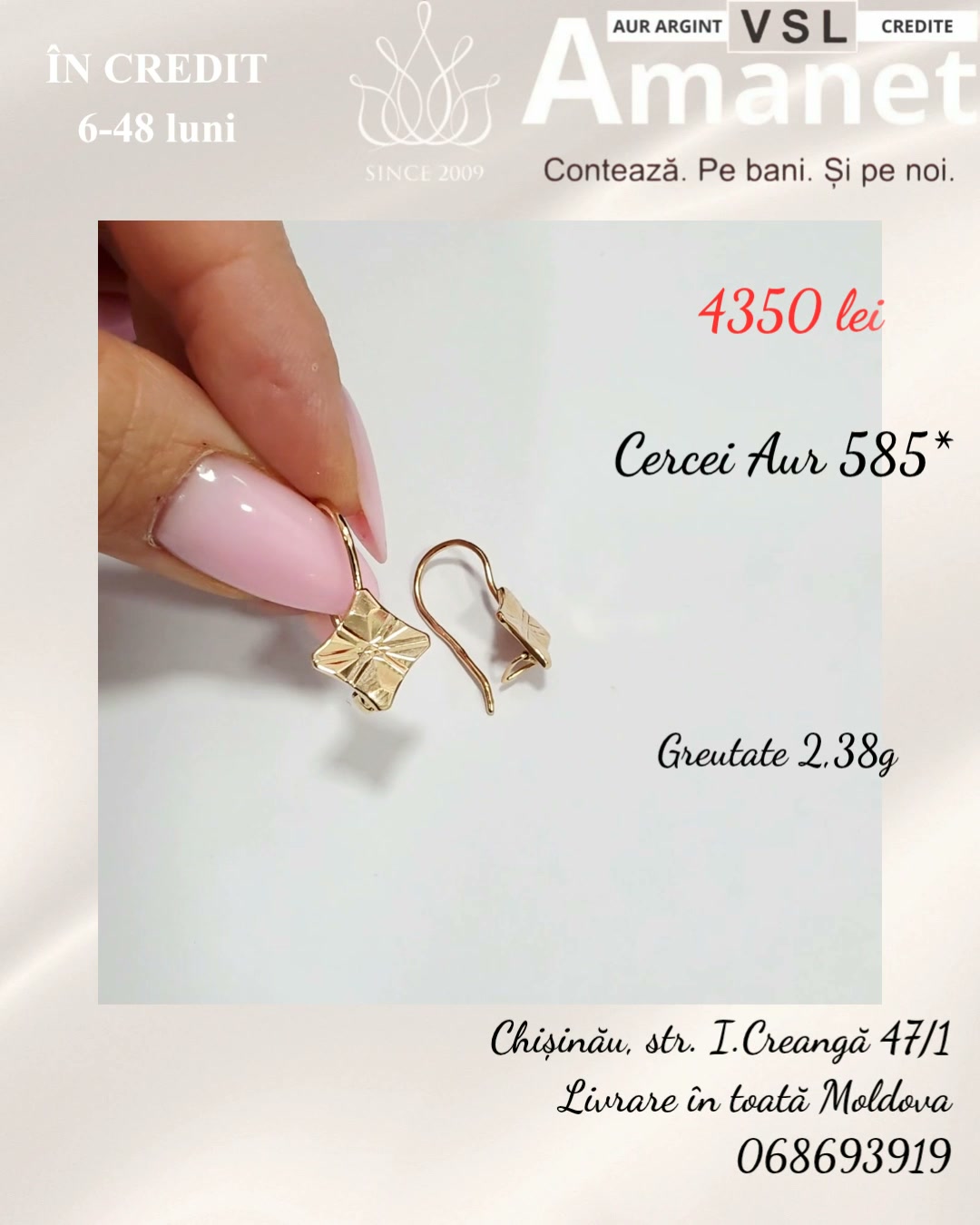 Cercei Aur 585*