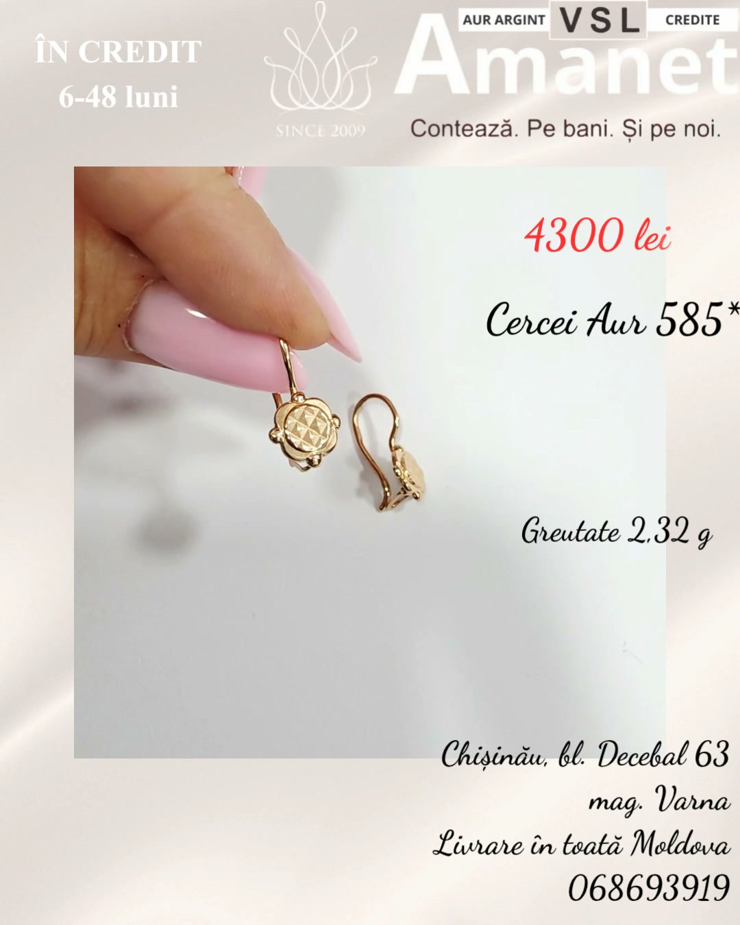 Cercei Aur 585*