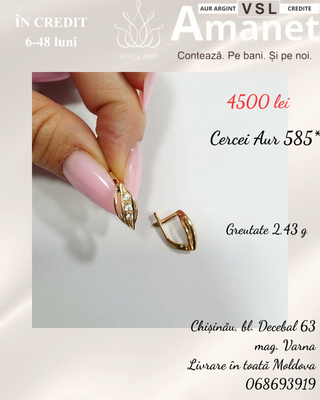 Cercei Aur 585*