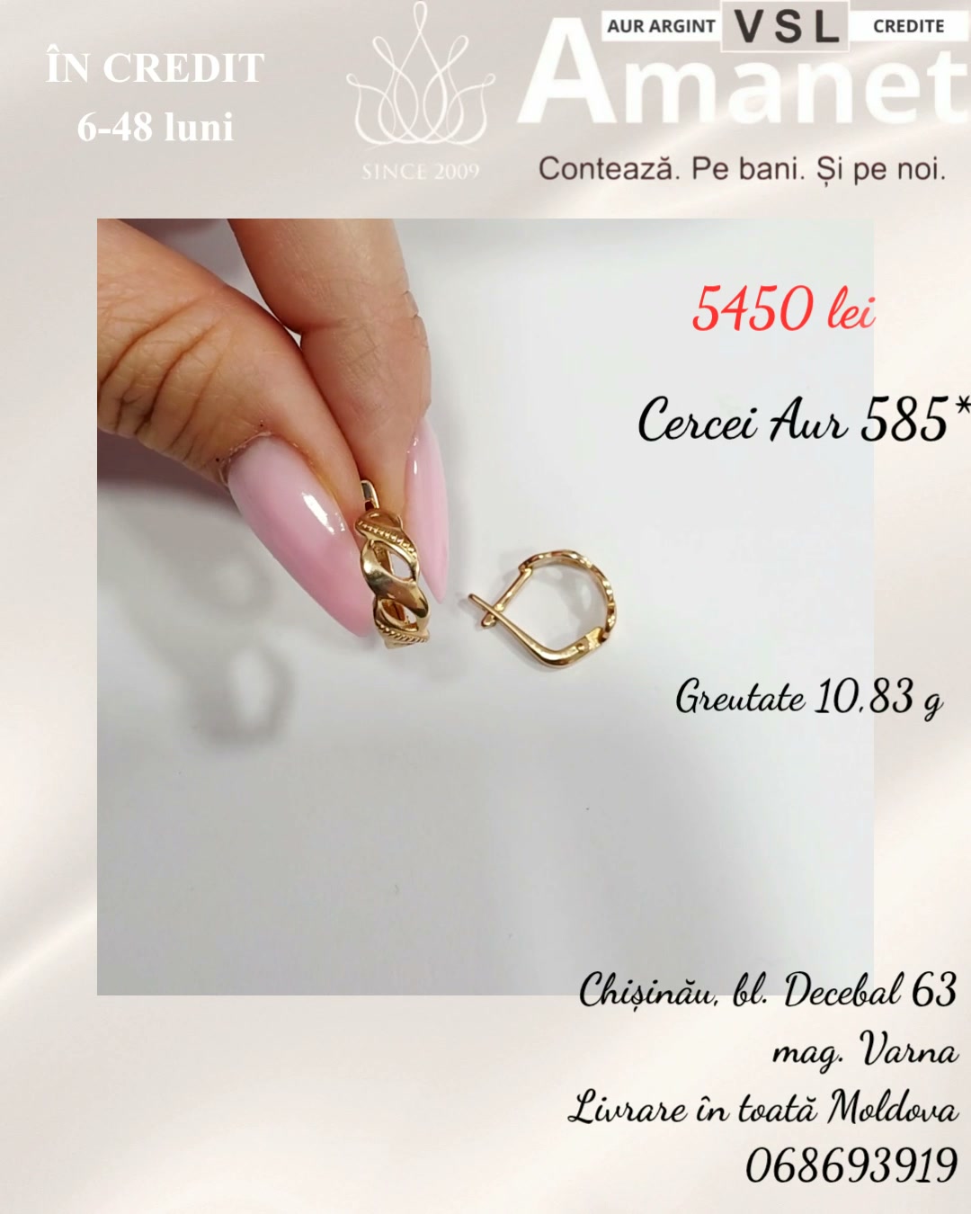 Cercei Aur 585*