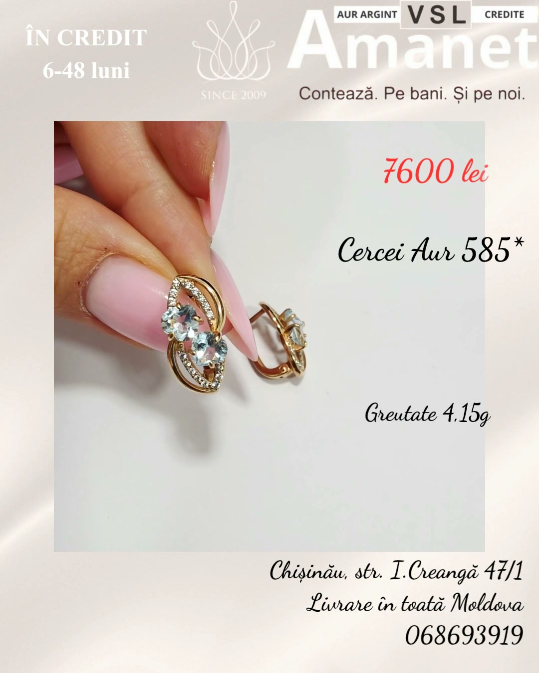 Cercei Aur 585*