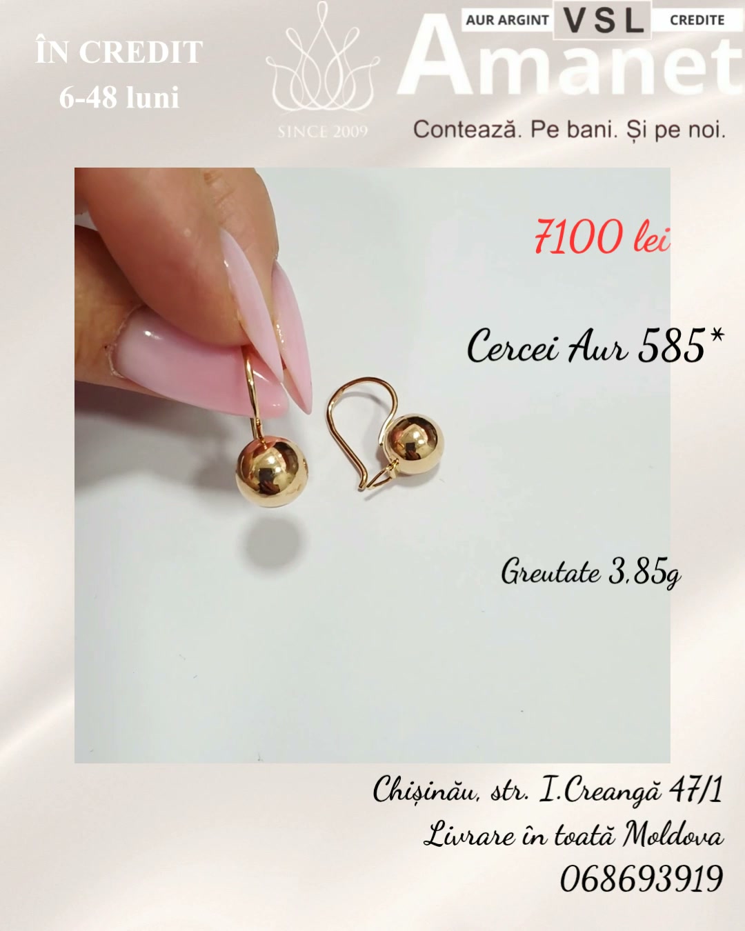 Cercei Aur 585*