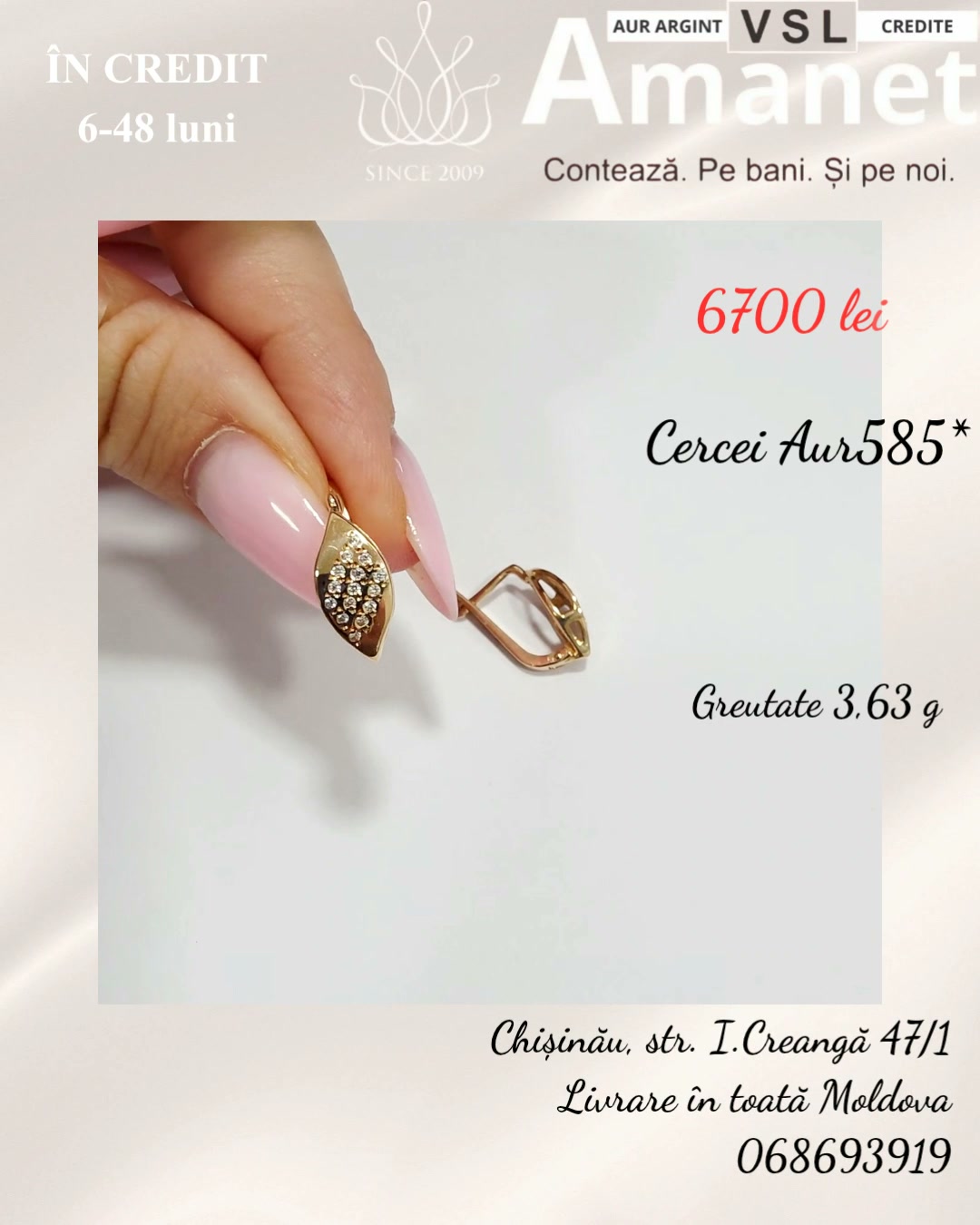 Cercei Aur 585*