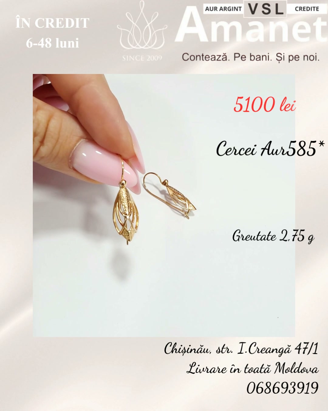 Cercei Aur 585*