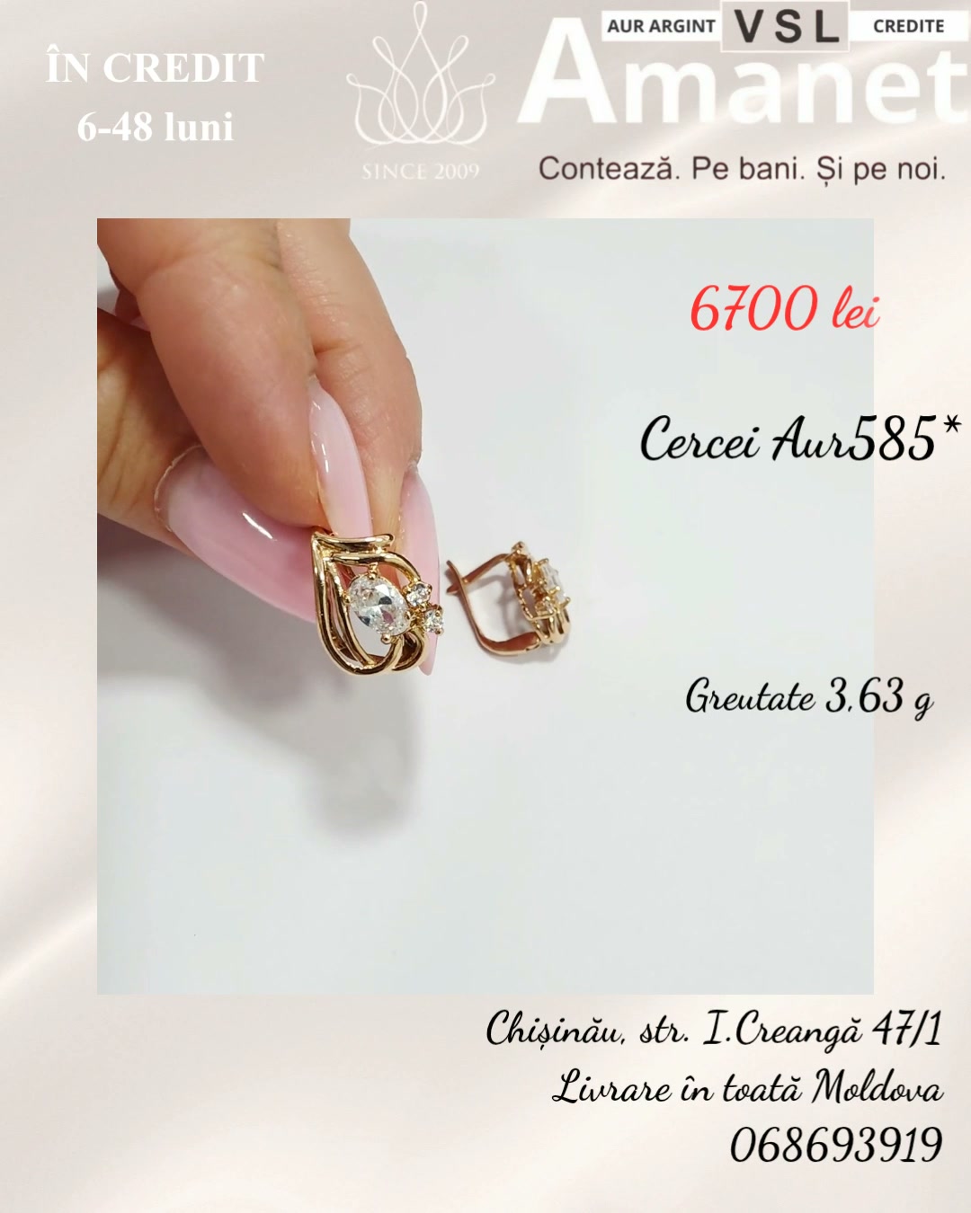 Cercei Aur 585*