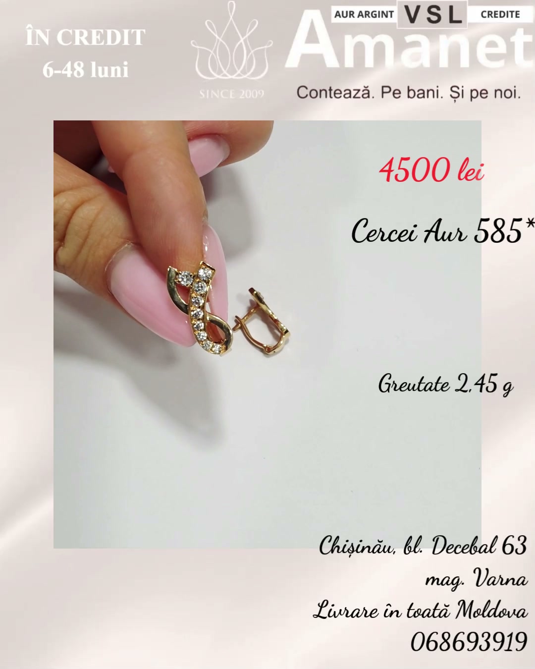 Cercei Aur 585*