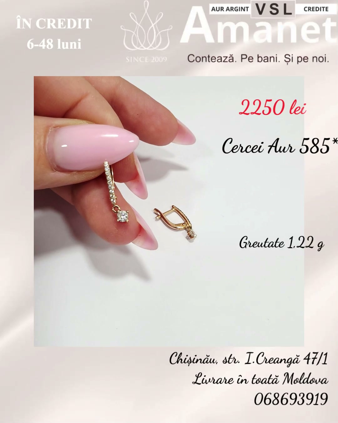 Cercei Aur 585*