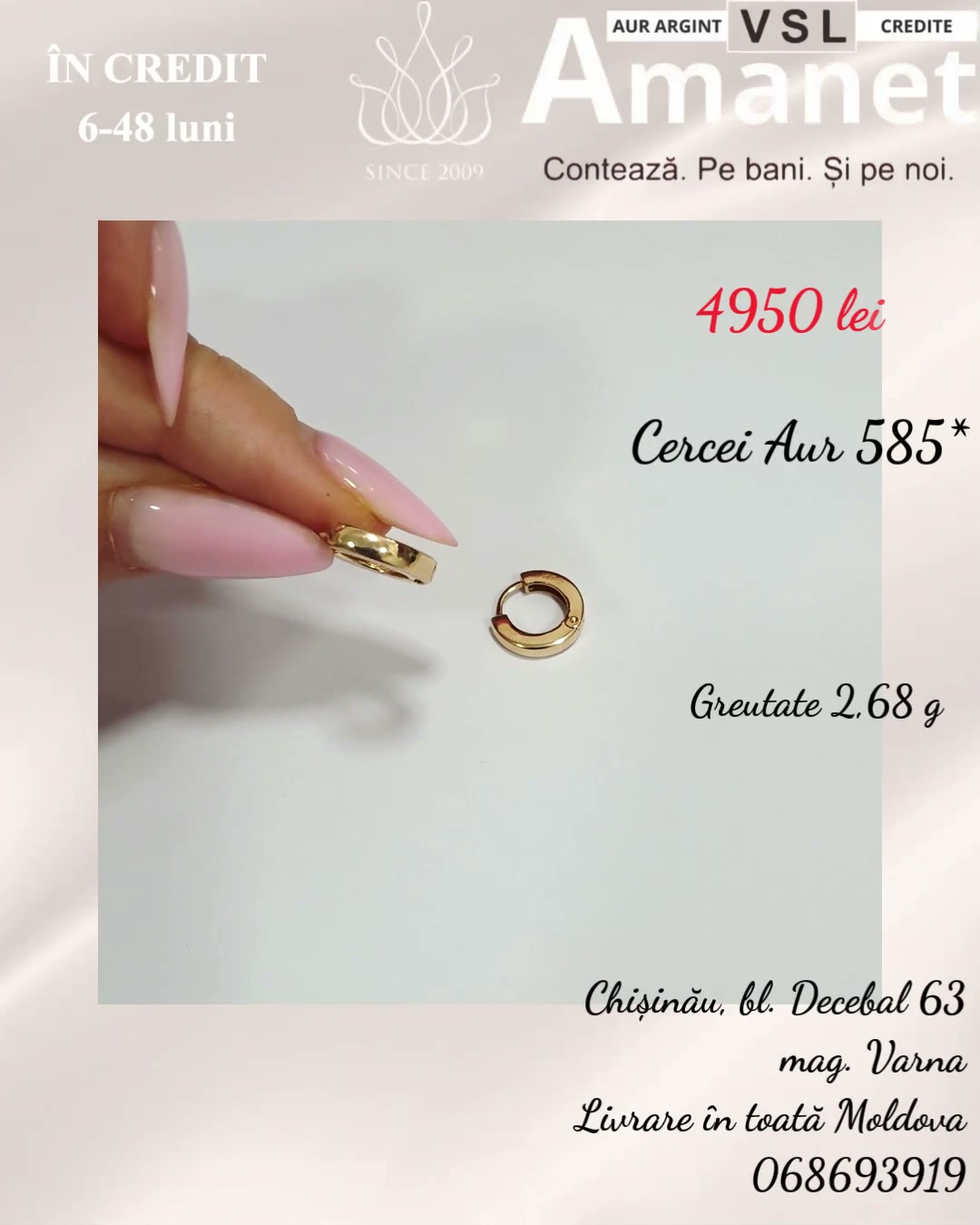 Cercei Aur 585*